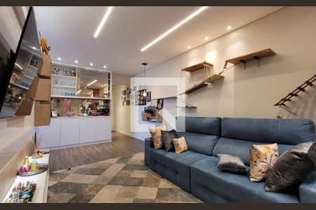 Sala de apartamento para alugar com 3 quartos, 96m² em Vila Scarpelli, Santo André