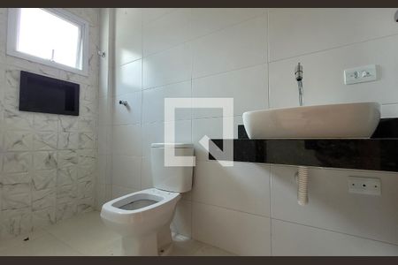 Banheiro da suíte de apartamento à venda com 2 quartos, 115m² em Vila Valparaiso, Santo André
