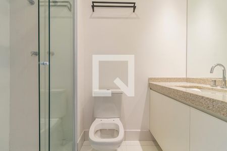 Banheiro de kitnet/studio para alugar com 1 quarto, 29m² em Paraíso, São Paulo