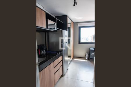 Cozinha de kitnet/studio para alugar com 1 quarto, 16m² em Vila Mariana, São Paulo