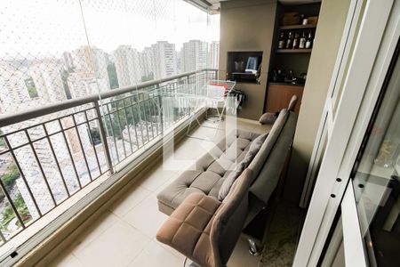 Varanda da Sala de apartamento à venda com 3 quartos, 150m² em Vila Andrade, São Paulo