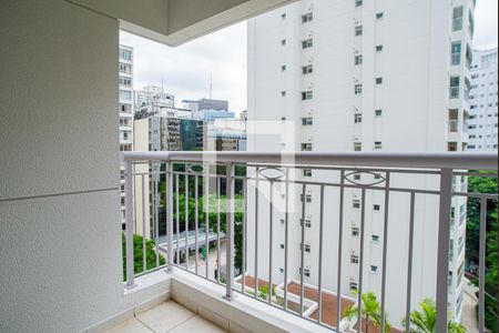 Varanda da Sala de apartamento para alugar com 2 quartos, 52m² em Jardim Paulista, São Paulo