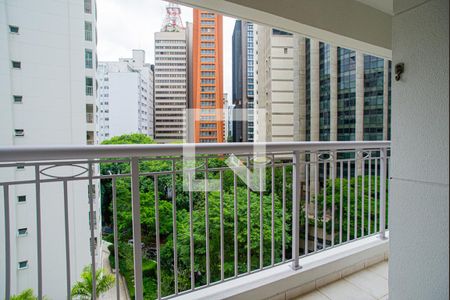 Varanda da Sala de apartamento para alugar com 2 quartos, 52m² em Jardim Paulista, São Paulo
