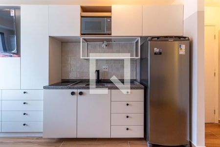 Cozinha de kitnet/studio para alugar com 1 quarto, 25m² em Vila Buarque, São Paulo
