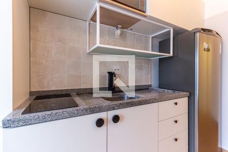 Cozinha de kitnet/studio para alugar com 1 quarto, 25m² em Vila Buarque, São Paulo