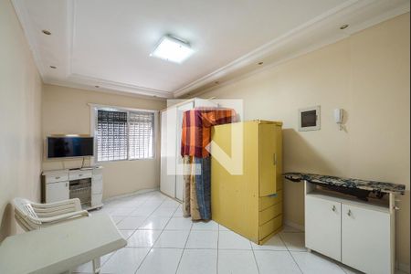 Sala e quarto de kitnet/studio para alugar com 1 quarto, 42m² em Ponta da Praia, Santos