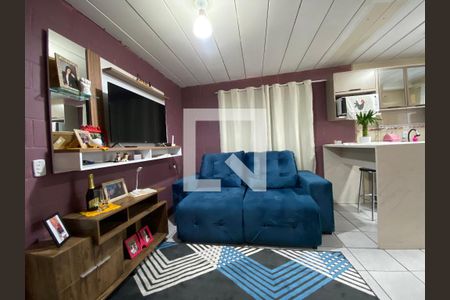 Sala de apartamento à venda com 1 quarto, 38m² em Estância Velha, Canoas