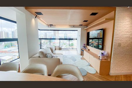Sala - Sala de Jantar - Sala de Estar de apartamento para alugar com 3 quartos, 133m² em Jardim, Santo André