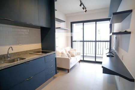 Sala/Cozinha de apartamento para alugar com 1 quarto, 42m² em Pinheiros, São Paulo