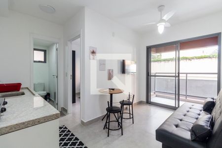 Sala de apartamento à venda com 1 quarto, 28m² em Jardim Paulista, São Paulo