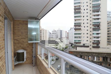 Varanda da Sala de apartamento para alugar com 1 quarto, 50m² em Guilhermina, Praia Grande