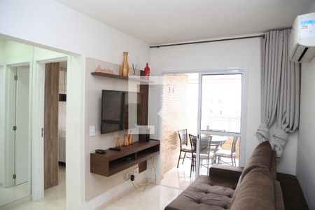 Sala de apartamento para alugar com 1 quarto, 50m² em Guilhermina, Praia Grande