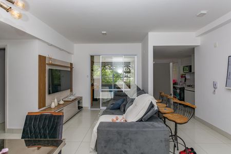 Sala de apartamento à venda com 2 quartos, 75m² em Caiçaras, Belo Horizonte