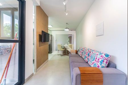 Sala de apartamento para alugar com 1 quarto, 41m² em Vila Valparaíso, Santo André
