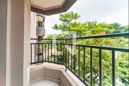 Varanda da Sala de apartamento para alugar com 1 quarto, 41m² em Vila Valparaíso, Santo André