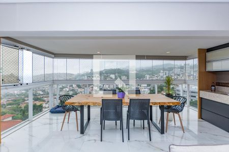 Varanda da Sala de apartamento à venda com 3 quartos, 212m² em São Bento, Belo Horizonte