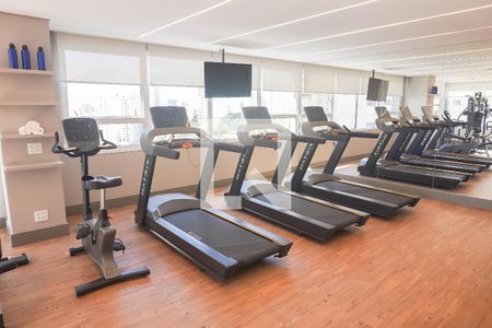 Studio para alugar com 32m², 1 quarto e sem vaga Studio para alugar com 32m², 1 quarto e sem vagaÁrea comum - Academia