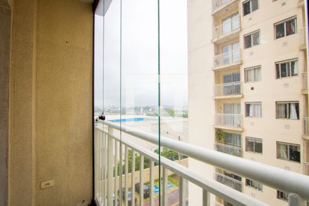 Varanda da sala de apartamento à venda com 2 quartos, 45m² em Vila Homero Thon, Santo André