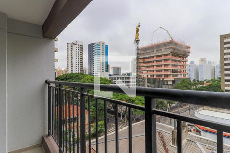 Varanda da Sala de apartamento para alugar com 1 quarto, 30m² em Campo Belo, São Paulo
