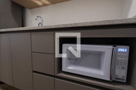 Cozinha de kitnet/studio para alugar com 1 quarto, 25m² em Vila Mariana, São Paulo