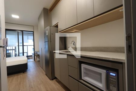 Cozinha de kitnet/studio para alugar com 1 quarto, 25m² em Vila Mariana, São Paulo