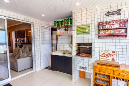 Varanda Gourmet de apartamento para alugar com 3 quartos, 107m² em Guilhermina, Praia Grande