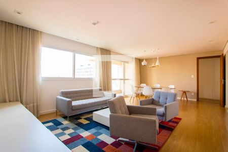 Sala de apartamento para alugar com 3 quartos, 136m² em Vila Valparaiso, Santo André