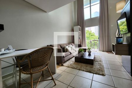 Sala de apartamento para alugar com 1 quarto, 70m² em Jardim Goiás, Goiânia