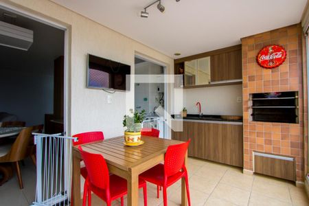 Varanda gourmet de apartamento à venda com 3 quartos, 86m² em Vila Valparaíso, Santo André