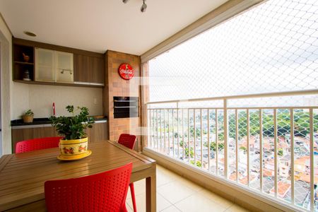 Varanda gourmet de apartamento à venda com 3 quartos, 86m² em Vila Valparaíso, Santo André