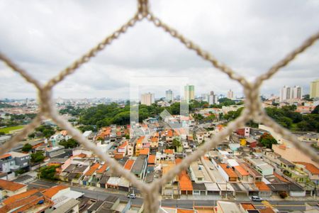 Vista da varanda gourmet de apartamento à venda com 3 quartos, 86m² em Vila Valparaíso, Santo André