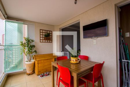 Varanda gourmet de apartamento à venda com 3 quartos, 86m² em Vila Valparaíso, Santo André