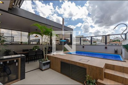 Varanda Gourmet de apartamento à venda com 4 quartos, 197m² em Dona Clara, Belo Horizonte