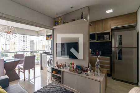 Sala e Quarto de kitnet/studio para alugar com 1 quarto, 50m² em Indianópolis, São Paulo