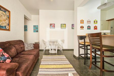 Sala de apartamento para alugar com 1 quarto, 42m² em Enseada, Guarujá