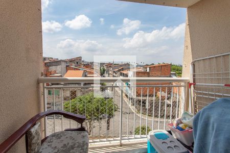 Varanda da sala  de casa de condomínio à venda com 3 quartos, 63m² em Piraporinha, Diadema