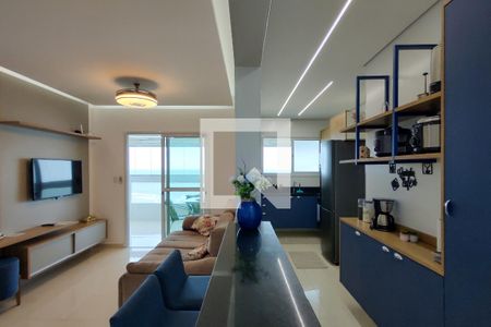 Sala de apartamento para alugar com 2 quartos, 78m² em Maracanã, Praia Grande