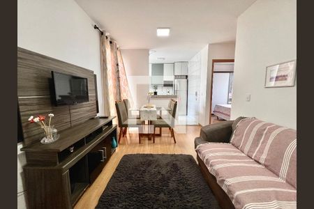 Sala de apartamento à venda com 2 quartos, 48m² em Chácaras Cotia, Contagem