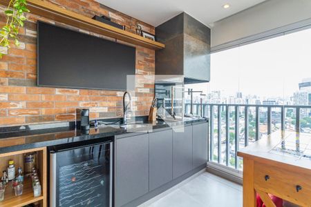Varanda Gourmet de apartamento à venda com 3 quartos, 97m² em Pinheiros, São Paulo