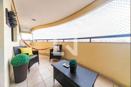 Varanda da Sala de apartamento para alugar com 3 quartos, 143m² em Vila Assunção, Santo André