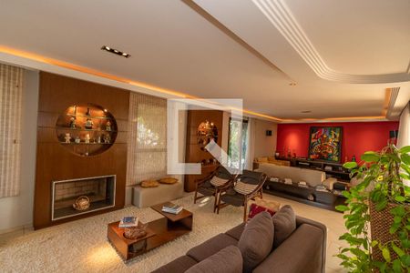 Sala de Estar/Lareiera de casa de condomínio à venda com 4 quartos, 520m² em Loteamento Alphaville Campinas, Campinas