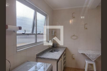 Cozinha de apartamento para alugar com 1 quarto, 70m² em Vila Caiçara, Praia Grande