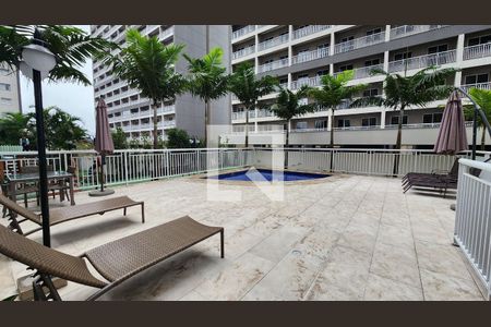Área comum - Piscina de apartamento para alugar com 1 quarto, 49m² em Vila Mathias, Santos