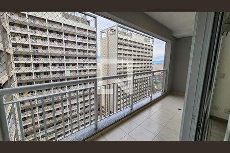 Varanda da Suíte  de apartamento para alugar com 1 quarto, 49m² em Vila Mathias, Santos