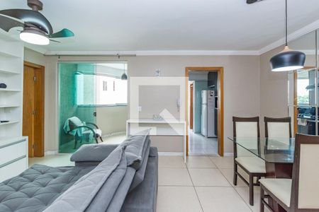 Sala de apartamento à venda com 3 quartos, 80m² em Grajaú, Belo Horizonte