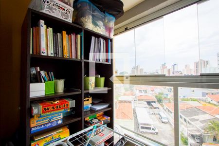 Varanda da sala de apartamento à venda com 2 quartos, 50m² em Vila Scarpelli, Santo André