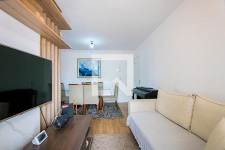 Sala de apartamento à venda com 2 quartos, 50m² em Vila Scarpelli, Santo André