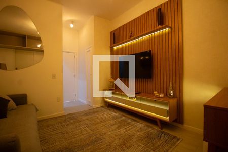 Detalhe da sala de apartamento para alugar com 1 quarto, 40m² em Leblon, Rio de Janeiro