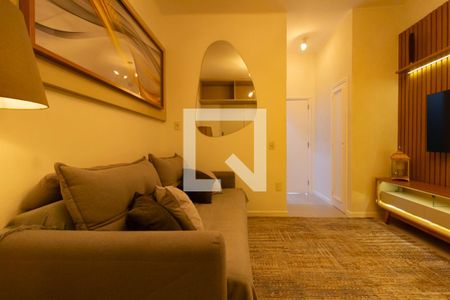 Detalhe da sala de apartamento para alugar com 1 quarto, 40m² em Leblon, Rio de Janeiro