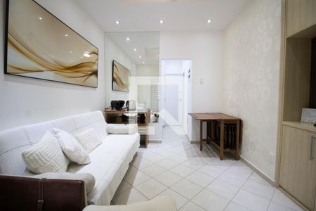 Detalhe da sala de apartamento para alugar com 1 quarto, 36m² em Leblon, Rio de Janeiro